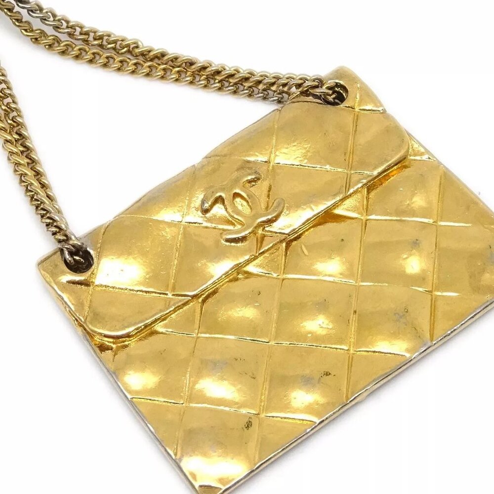 Chanel Gold Bag Dangle Earrings Clip-On - Picture 3 of 5